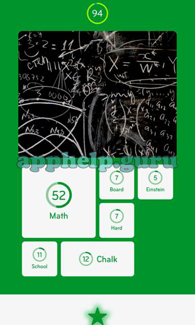 94%: Picture of chalkboard - Game Help Guru