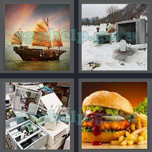 4 Pics 1 Word: Level 3201 to 3300: 4 Letters Picture 3227 Answer