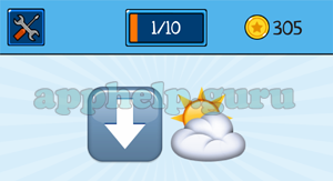 EmojiNation: Emojis Down Arrow, Cloud Answer