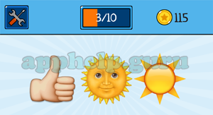 EmojiNation: Emojis Thumbs Up, 2 Suns Answer