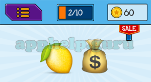 EmojiNation: Emojis Lemon, Money bag Answer