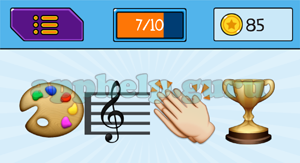 EmojiNation: Emojis Paints, Music, Hands, Trophy Answer
