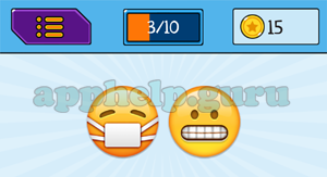 EmojiNation: Emojis Face with mask, Face with teeth Answer