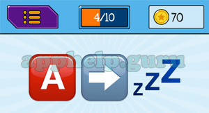 EmojiNation: Emojis A, Arrow, Zzz Answer