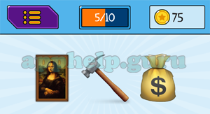 EmojiNation: Emojis Painting, Hammer, Money Bag Answer