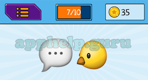 EmojiNation: Emojis Speech Bubble, Bird Answer