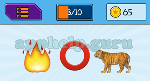 EmojiNation: Emojis Fire, Ring, Tiger Answer