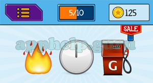 EmojiNation: Emojis Fire, Clock, Gas Answer