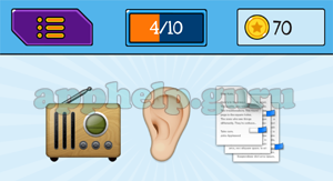 EmojiNation: Emojis Radio, Ear, Papers Answer