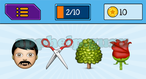EmojiNation: Emojis Man, Scissors, Tree, Flower Answer