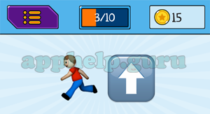 EmojiNation: Emojis Running, Up Arrow Answer