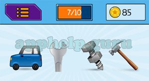EmojiNation: Emojis Car, Spanner, Bolt, Hammer Answer
