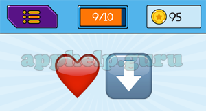 EmojiNation: Emojis Heart, Down Arrow Answer