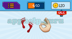 EmojiNation: Emojis Footprints, OK Answer