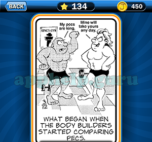 Just Jumble: Level 134 What began when bodybuilders started comparing pecs Answer