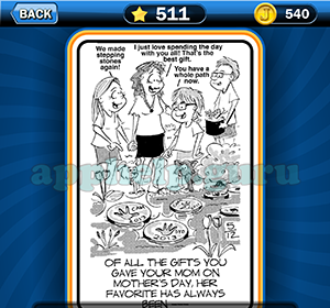 Just Jumble: Level 511 Of all the gifts you gave your Mom on Mothers Day her favorite has always been Answer