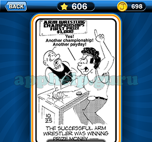 Just Jumble: Level 606 The successful arm wrestler was winning prize money Answer