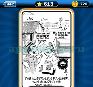 Just Jumble: Level 613 The Australian rancher was building his new barn Answer