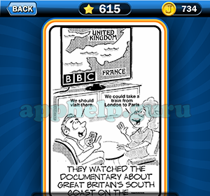 Just Jumble: Level 615 They watched the documentary about Great Britains south coast on the Answer
