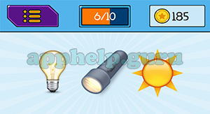 EmojiNation: Emojis Lightbulb, Torch, Sun Answer