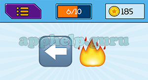 EmojiNation: Emojis Left Arrow, Fire Answer