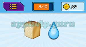 EmojiNation: Emojis Bread, Water Drop Answer