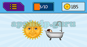 EmojiNation: Emojis Sun, Bath Answer