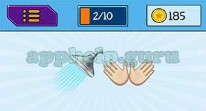 EmojiNation: Emojis Shower, Hands Answer