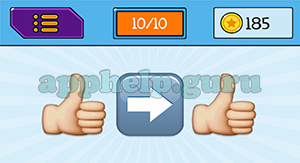 EmojiNation: Emojis Thumbs Up, Right Arrow, Thumbs Up Answer