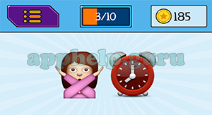 EmojiNation: Emojis Girl with Crossed Arms, Clock Answer