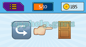 EmojiNation: Emojis Return Arrow, Pointing Finger, Door Answer