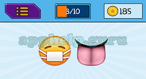 EmojiNation: Emojis Emoji with Clinical Mask, Tongue Answer