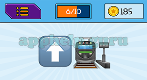 EmojiNation: Emojis Up Arrow, Train Answer