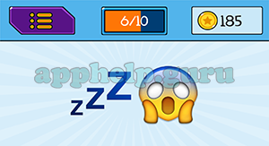 EmojiNation: Emojis Zzz, Scream Emoji Answer