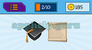 EmojiNation: Emojis Graduation Cap, Scroll Answer