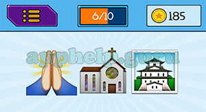 EmojiNation: Emojis Pray, Church, Temple Answer