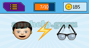 EmojiNation: Emojis Boy, Lightning, Glasses Answer