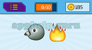 EmojiNation: Emojis Bird, Fire Answer
