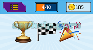 EmojiNation: Emojis Trophy, Checkered Flag, Party Answer