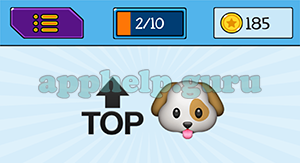 EmojiNation: Emojis Top Arrow, Dog Answer