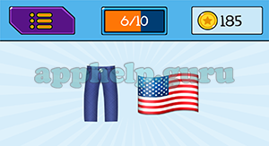 EmojiNation: Emojis Pants, USA Flag Answer
