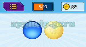 EmojiNation: Emojis Blue Circle, Moon Answer