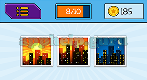 EmojiNation: Emojis City with Sun, City, City at Night Answer