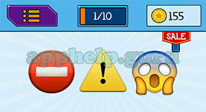 EmojiNation: Emojis Stop Sign, Exclamation Mark Sign, Scream Answer