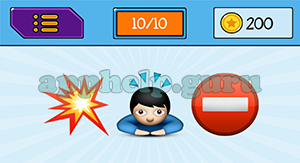EmojiNation: Emojis Explosion, Man with Head Arrows, Stop Sign Answer