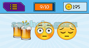 EmojiNation: Emojis Beer, Face, Tired Face Answer