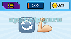 EmojiNation: Emojis Repeat, Muscle Arm Answer