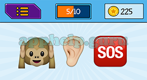 EmojiNation: Emojis Monkey, Ear, SOS Answer