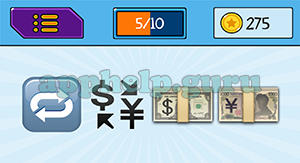 EmojiNation: Emojis Repeat, Dollar Sign, Money, Money Answer