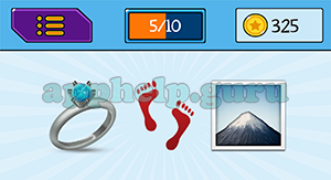 EmojiNation: Emojis Ring, Footprints, Mountain Answer